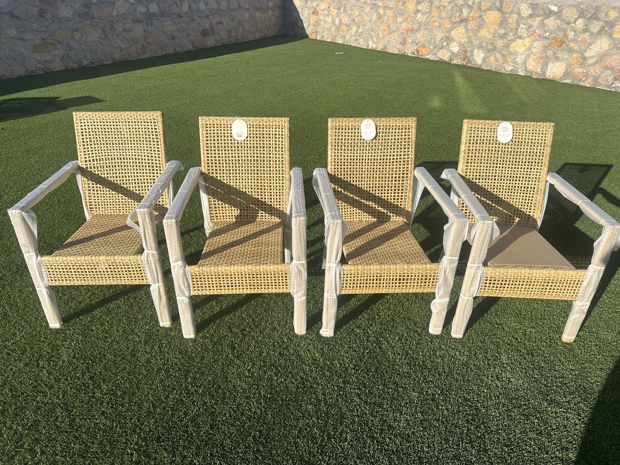 Outdoor backyard patio house furniture wicker resin steel frame weather resistant summer new stack