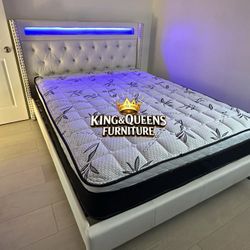 New Queen Bed Frame With Matresss 