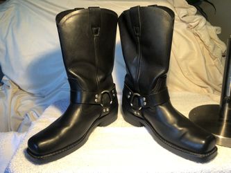 Black Biker Boots 9.5