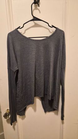 Gray Long Sleeve Oversized Top