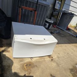 Universal laundry pedestal White with Storage Drawer