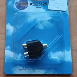 RCA Female To Dual Splitter Adapter