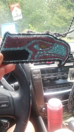 Beaded art work.