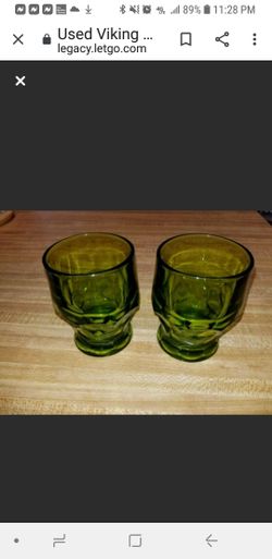 Viking Glass 6 Georgian Drinking Glasses - 2 Of Each Color