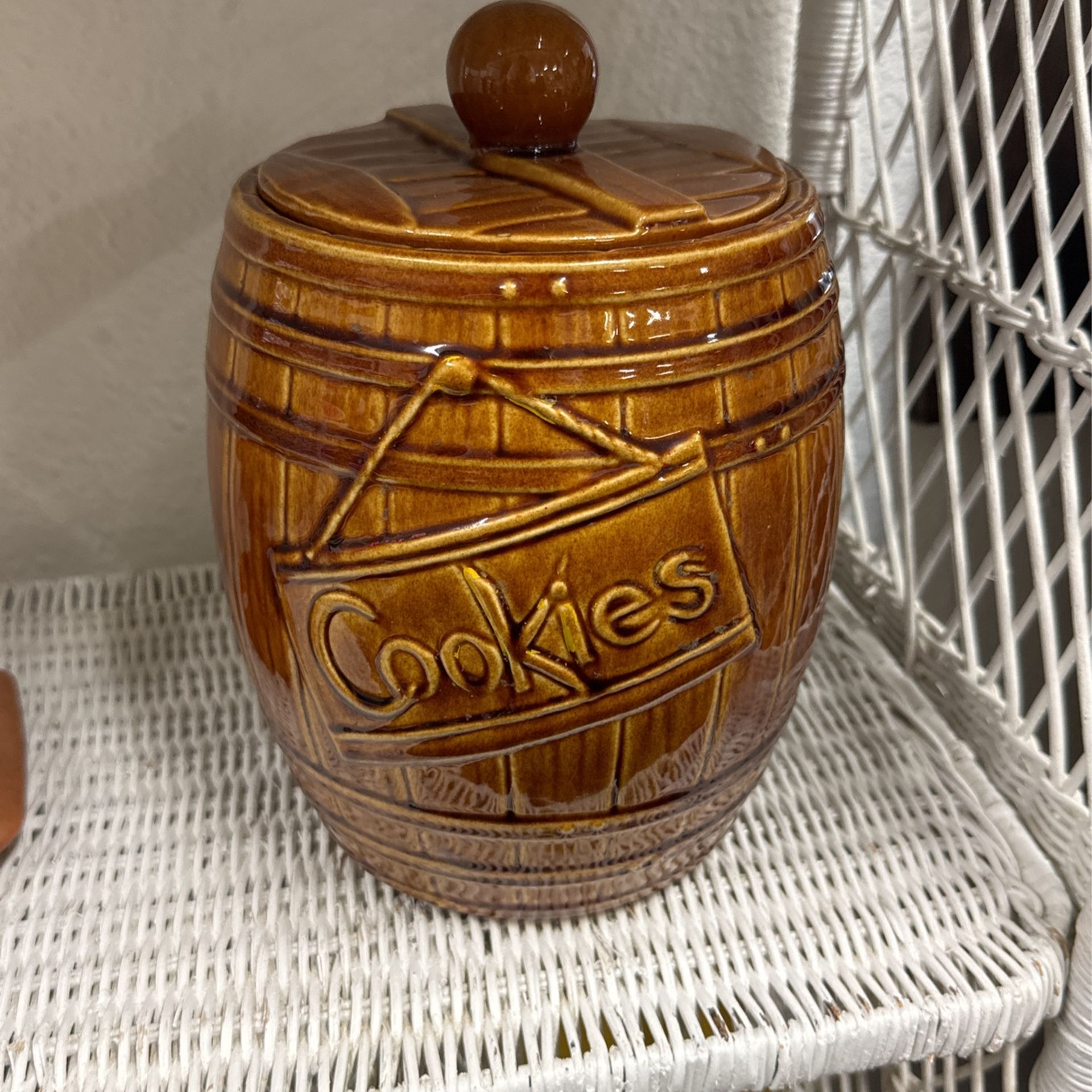 Vintage Mccoy Whi$ky Barrel Cookie Jar