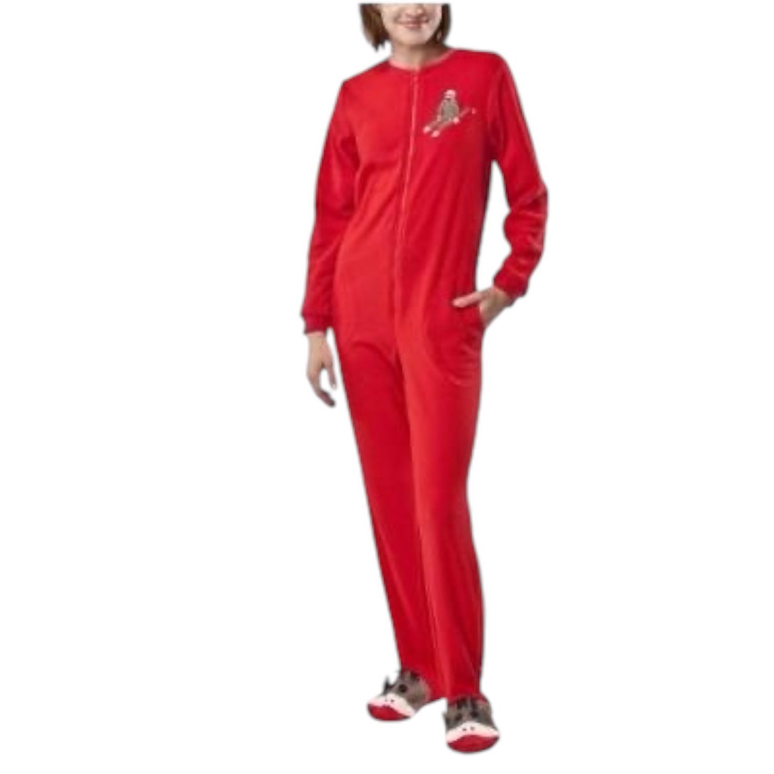 Nick & Nora Sleepwear Size Large Red Pajama Adult Onesie
