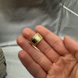 10k Chino Link Nameplate Ring