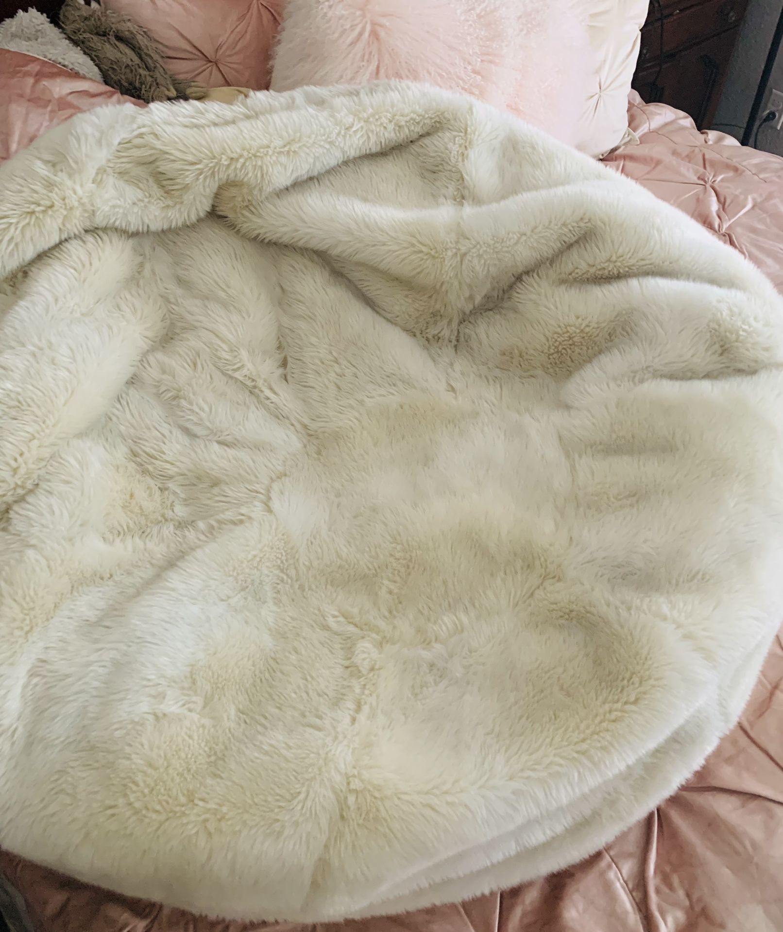 Restoration Hardware Bean Bag Insert W/ Luxurious Faux Fur Cover
