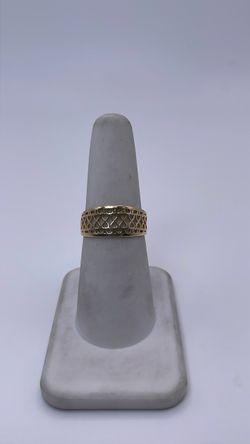 14k gold heart cutout band ring