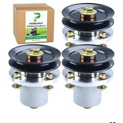 New 3 Pack 783506 Spindle Assembly with 604665 Pulley Replaces Hustler 783506 Spindle Hustler FasTrak 48 Spindles, Hustler Spindle 783506 for Hustler 