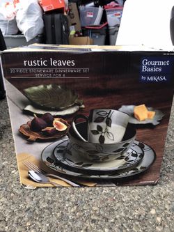 Rustic Leaves Dinnerware  Set 20 Pct