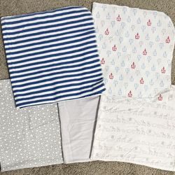 5 Boys Receiving Blankets