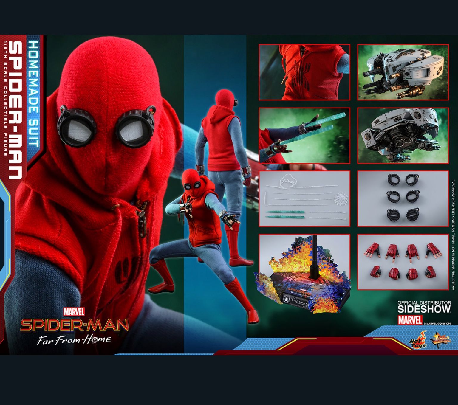 1/6 Hot Toys Spiderman Far From Home Spider-Man Homemade Suit Version