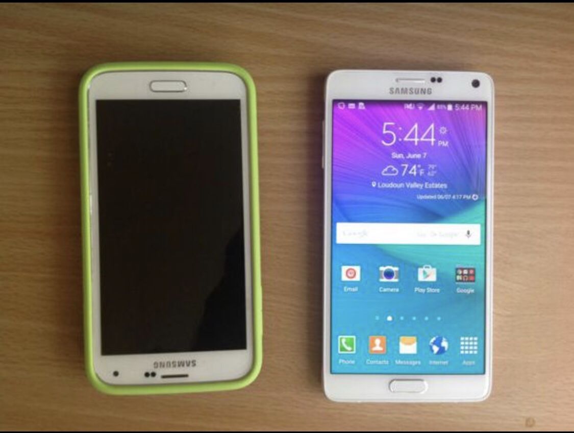 Samsung Galaxy S5 16Gb and Note 4 32Gb Sprint