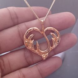 Heart/hook Pendant Necklace 