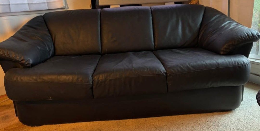 Leather Loveseat And Couch No Rips No Tears