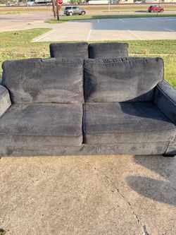 Dark Gray Fabric sofa and Loveseat Sofa