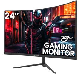 Curved Gaming Monitor 23.8" FHD 1080P 200Hz, FreeSync,