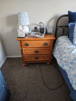 Solid Wood Nightstand Set