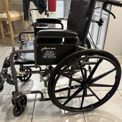 Silver Sport Reclining Wheelchair With Vinyl Upholstery’s