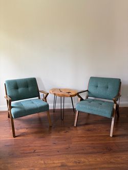 Mid-Century Modern Accent Chairs – Set of 2