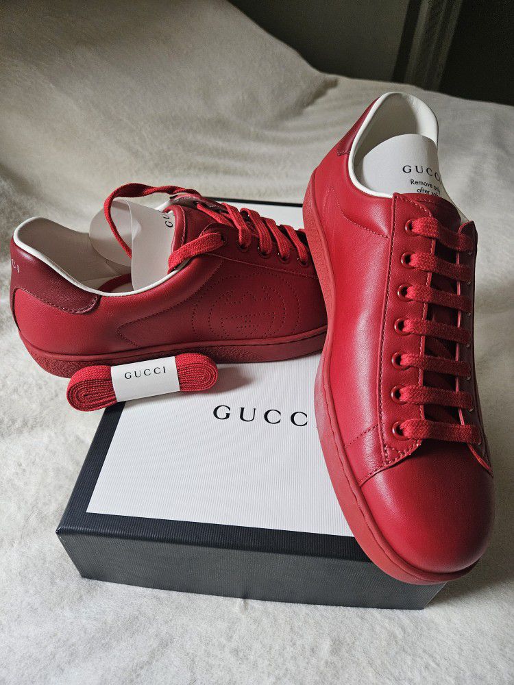Gucci Ace Red Shoes AUTHENTIC