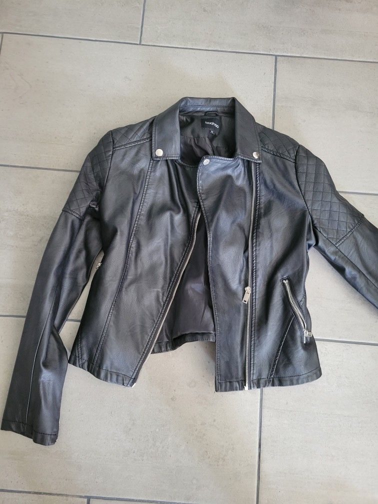 Faux Leather Motorcycle Jacket