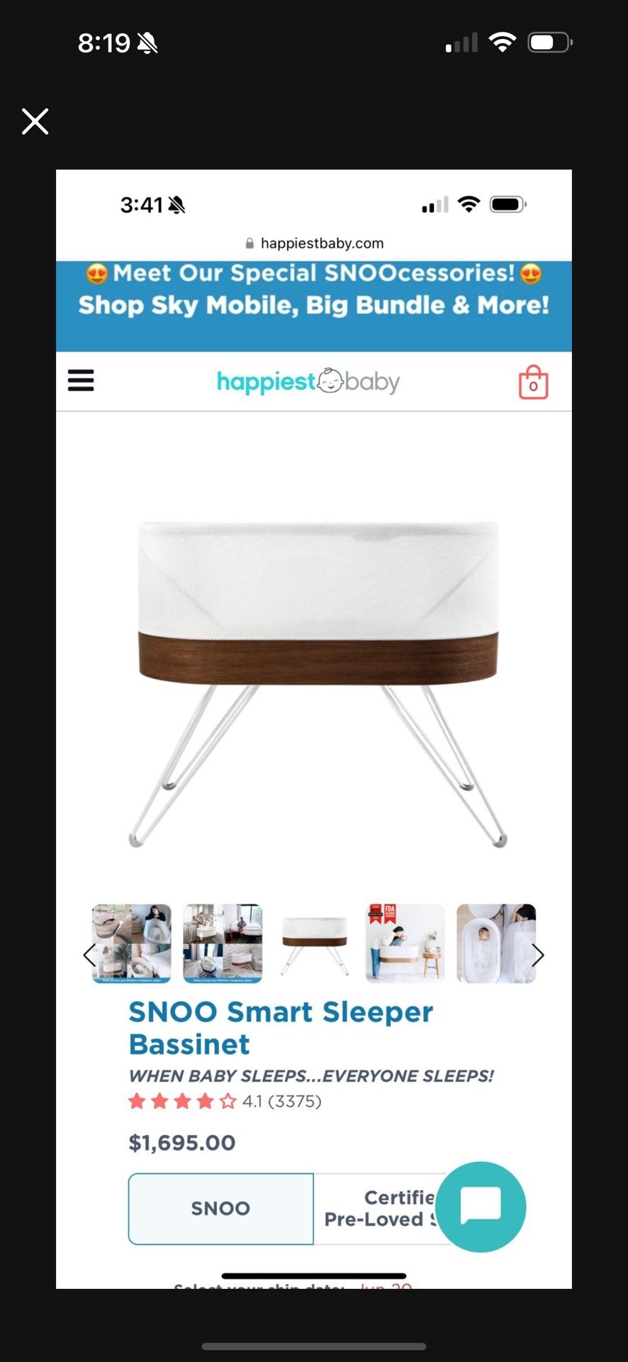 Snoo Bassinet Gently Used