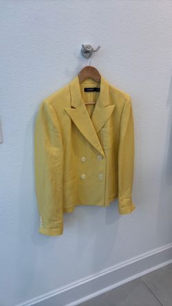 Ralf Lauren Yellow  Linen Blazer