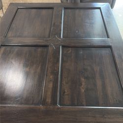Large walnut coffee table