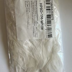 1M White Turkey fearher Trim  
