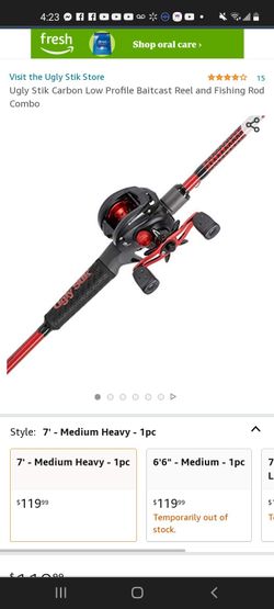 Abu Garcia Black Max Ugly Stik Carbon Baitcaster Combo for Sale in