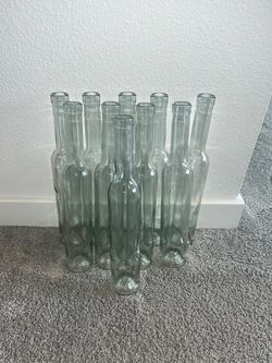 Set of 10 Glass Bottles (with corks)