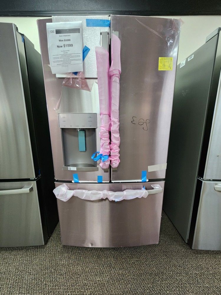 GE 27.7CF FRENCH REFRIGERATOR 1599! 1 YEAR WARRANTY INCLUDED!