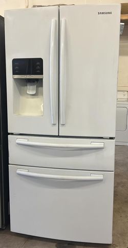 Samsung French Door  White Refrigerator Fridge
