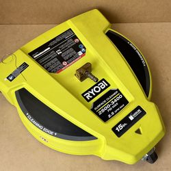 RYOBI RY31SC5 15 in. 3400 PSI Gas Pressure Washer Surface Cleaner with Caster Wheels