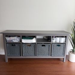 IKEA hemnes console table with baskets storage 