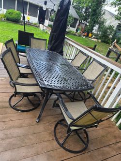 Patio table and chairs  furniture