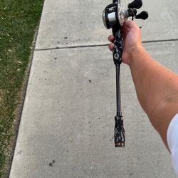 lews bait caster with rod