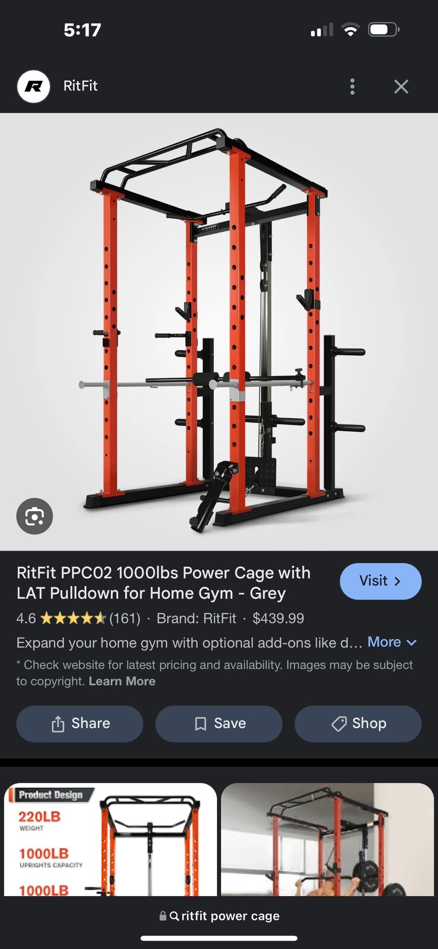 New Home Gym Power Cage Exercise Weights
