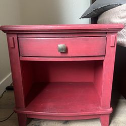 2 Red Nightstands 