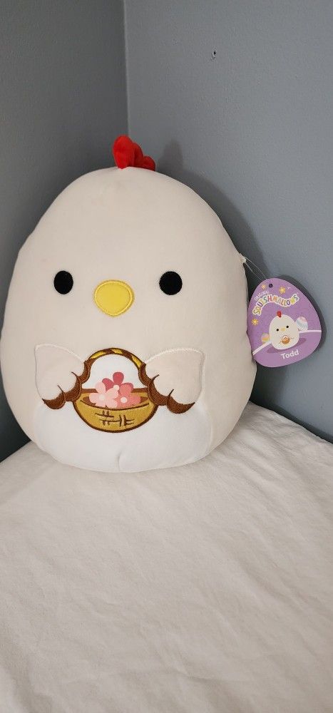 11" Todd The Beige Rooster SQUISHMALLOW. NWT