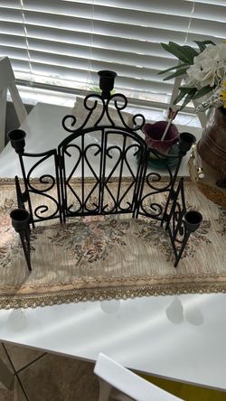 Black Wrought Iron Multi-Candle Holder