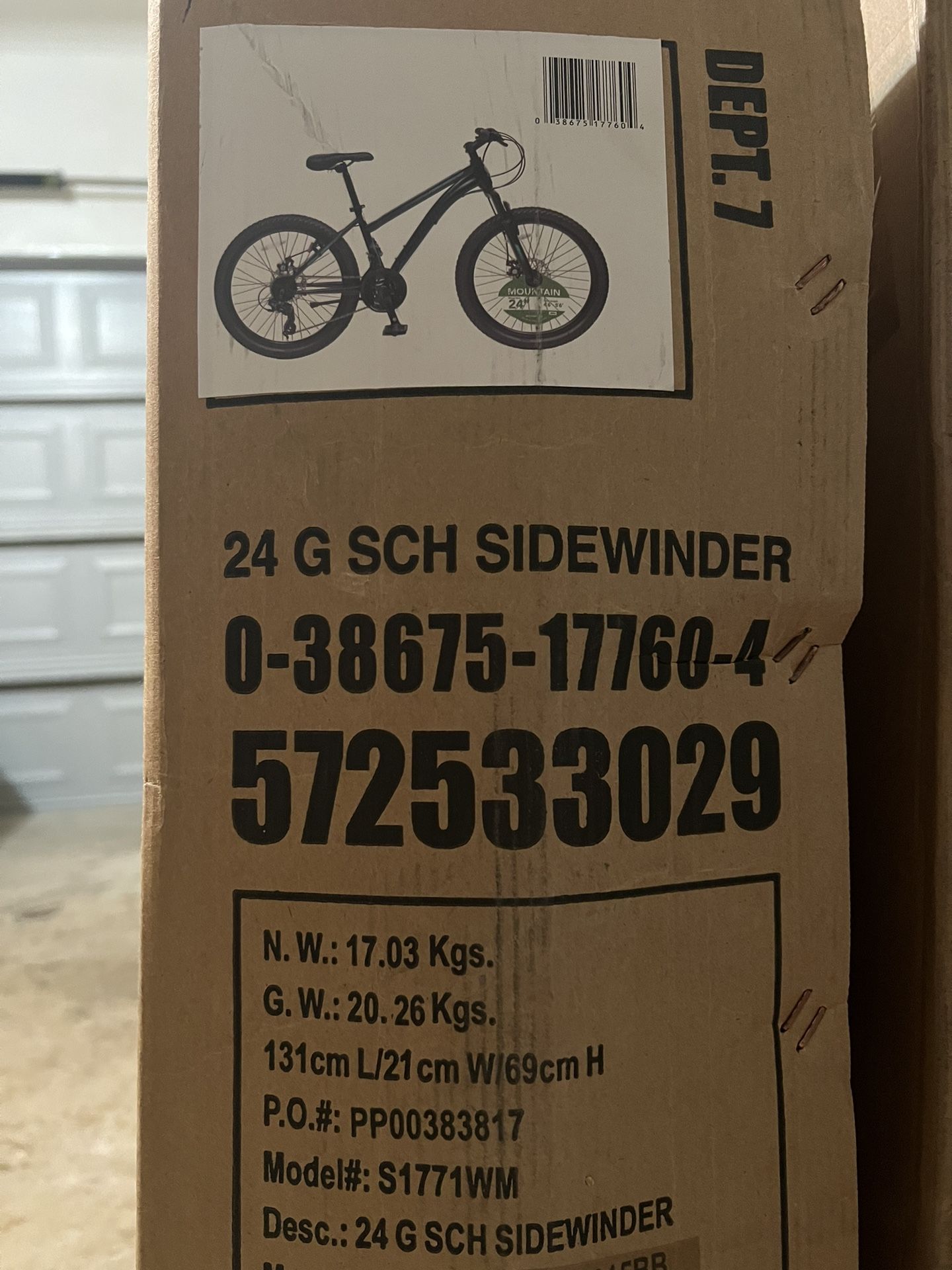 NEW Schwinn Sidewinder Mountain Bike, 24-inch Wheels, 21 Speeds, Black / Teal