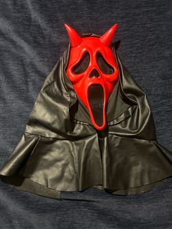 Scream red mask delux costume