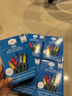 Holiday Time 100 Multicolor Mini LED Lights – 5 Boxes
