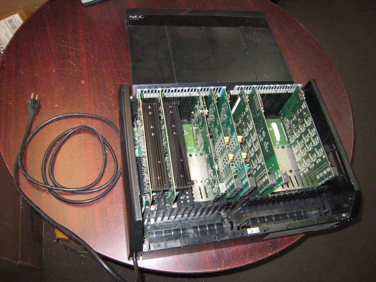 NEC DSX-160 Telephone System Cabinet w/ Power Supply, CPU, Station Cards