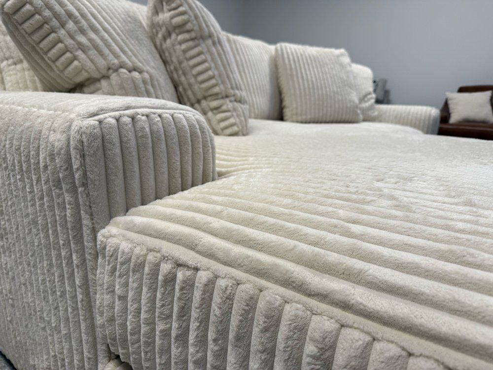 HOT DEAL 🤝 BRAND NEW 👌 Lindyn Ivory 2 Piece Sectional Sofa With Chaise