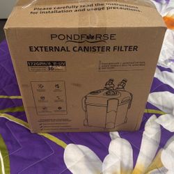 Pondforse 172GPH External Canister Filter for aquariums.