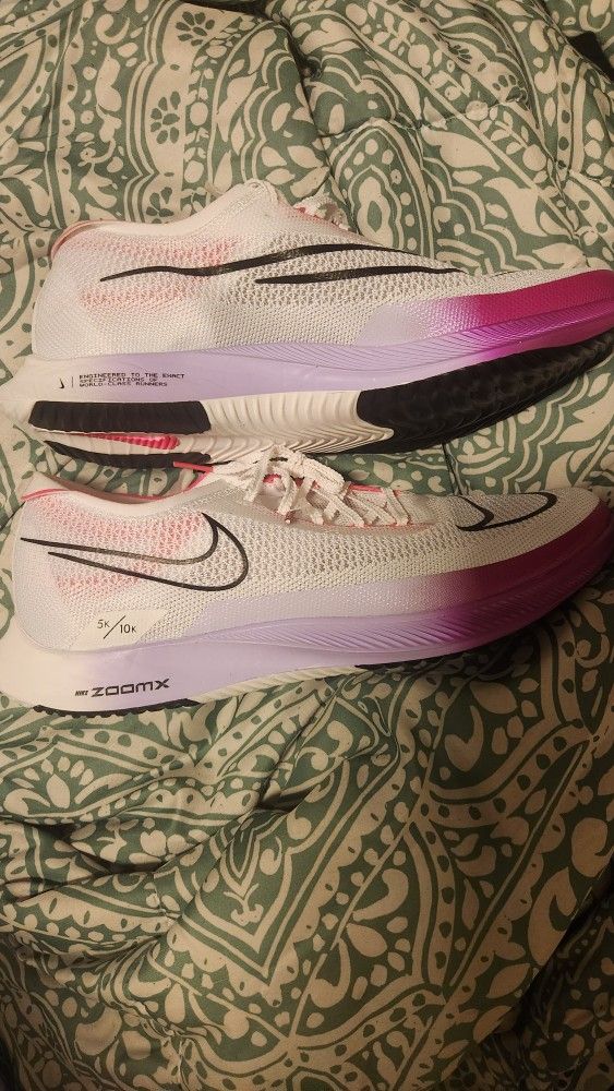 Nike ZoomX Streakfly White Vivid Grape Running Shoes (DJ6566-104) Men's Size 12